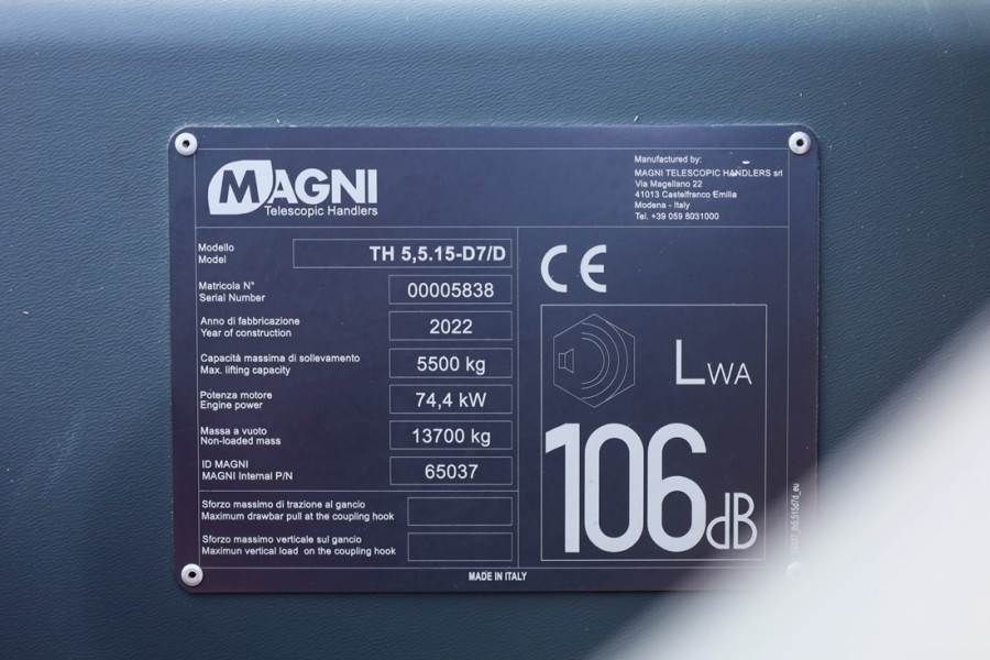 Magni TH5,5.15-D7/D Diesel, 4x4x4 Drive, 5.5t Capacity,