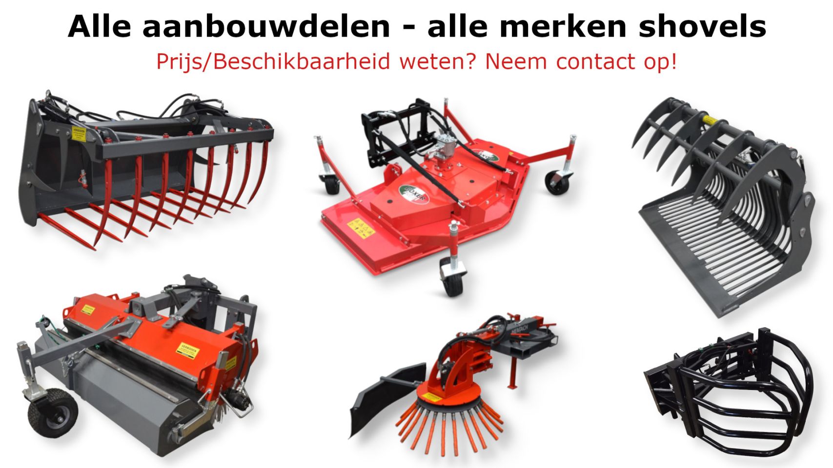 Shovel aanbouwdelen | mestklem puinbak etc – alle merken
