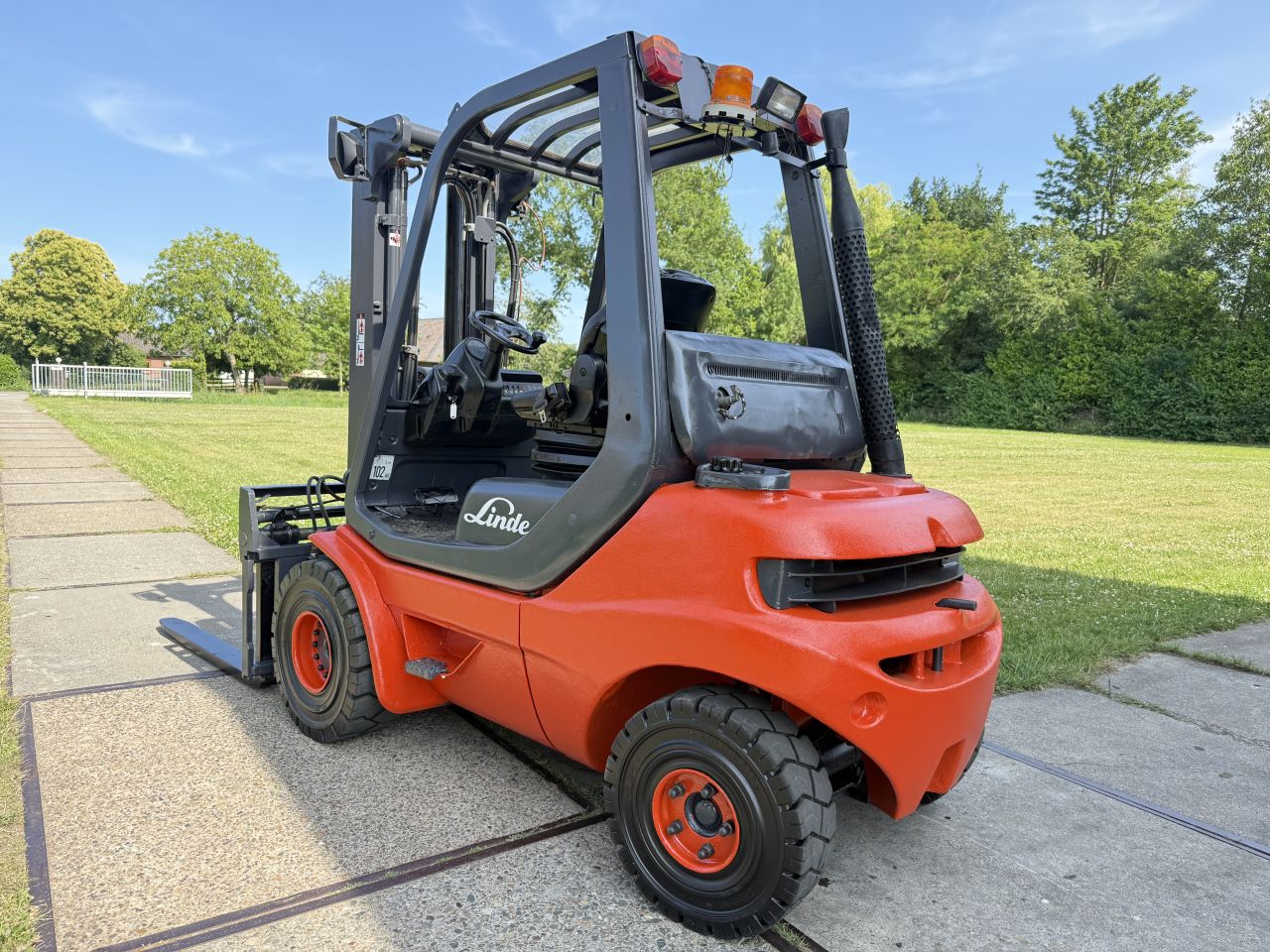 Linde H25D-03 diesel triplex freelift sideshift vorkversteller