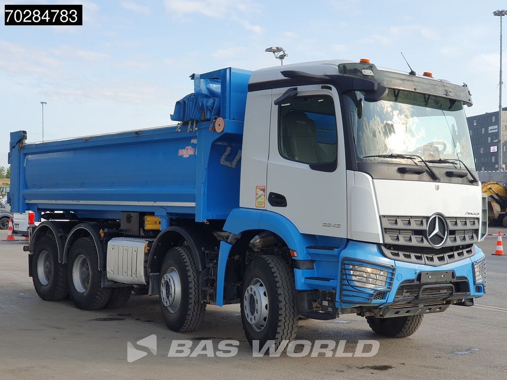 Mercedes Arocs 3243 8X4 14m3 2-side tipper Big-Axle Steelsuspension Navi Euro 6