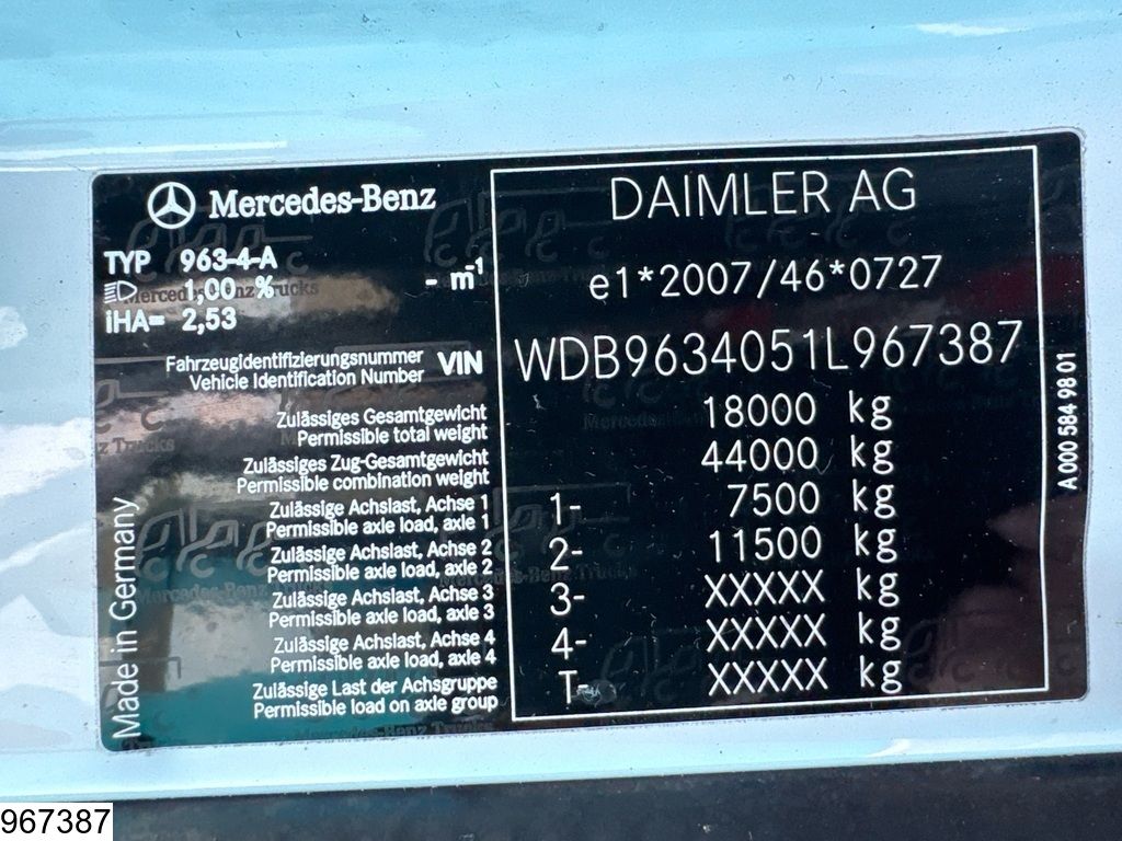 Mercedes Actros 1843 EURO 6, Hydrauliek, Retarder, LOHR