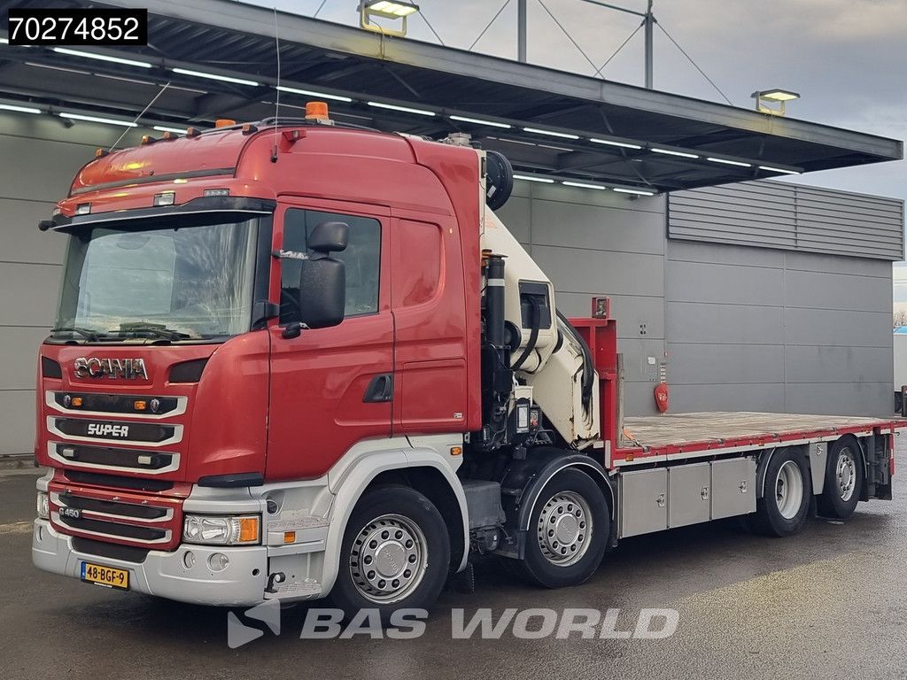 Scania G450 8X2 NL-Truck Hiab X-HIPRO 1058EP-6 Kran Front stab Retarder Euro 6
