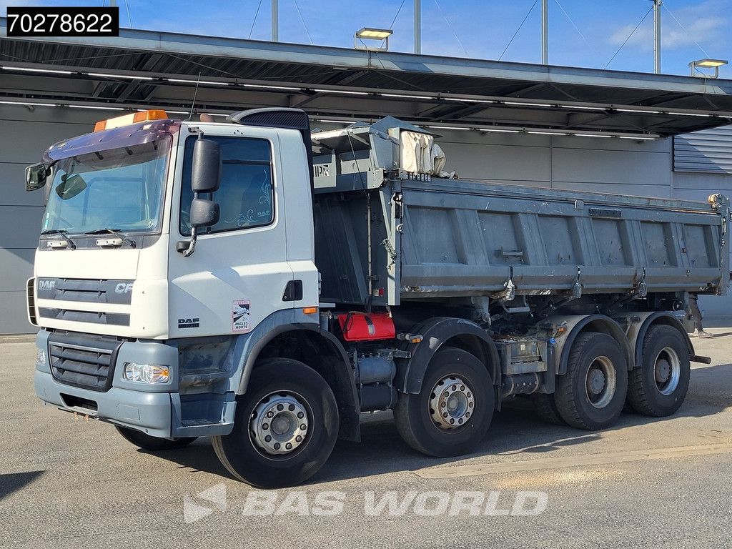 DAF CF85.410 8X4 13m3 Meiller 2-side tipper Big-Axle steel suspension Automatic Euro 4