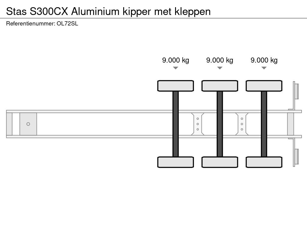 Stas S300CX Aluminium kipper met kleppen