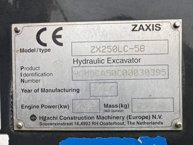 Hitachi ZX250LC-5B long Reach