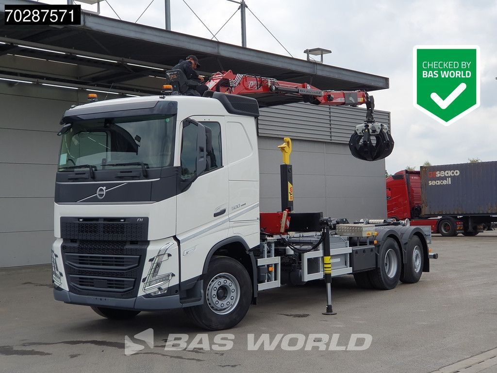 Volvo FH 500 6X2 Penz Crane 15Z9.50R HYVA 20-57-S Hooklift Lift+steering Automatic Euro 6