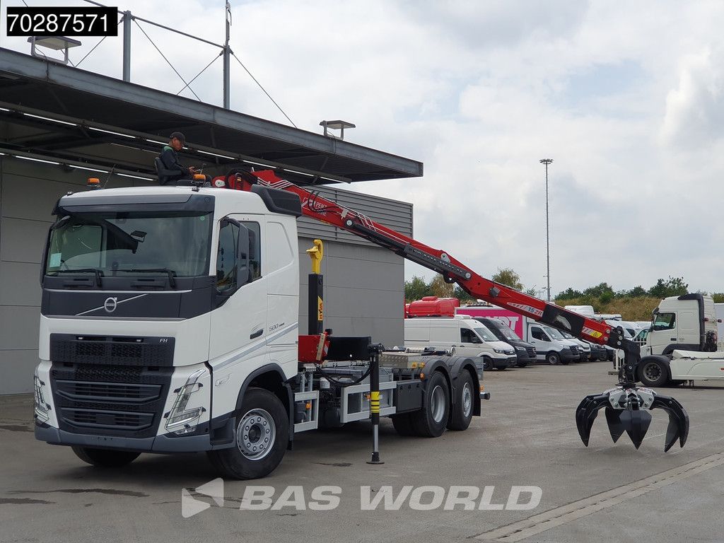 Volvo FH 500 6X2 Penz Crane 15Z9.50R HYVA 20-57-S Hooklift Lift+steering Automatic Euro 6