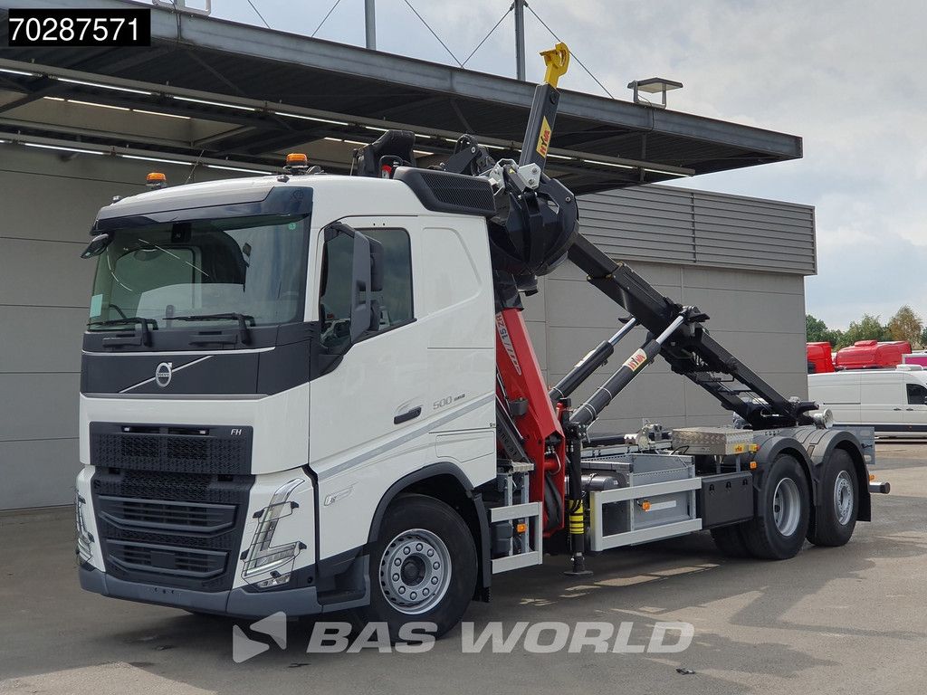 Volvo FH 500 6X2 Penz Crane 15Z9.50R HYVA 20-57-S Hooklift Lift+steering Automatic Euro 6