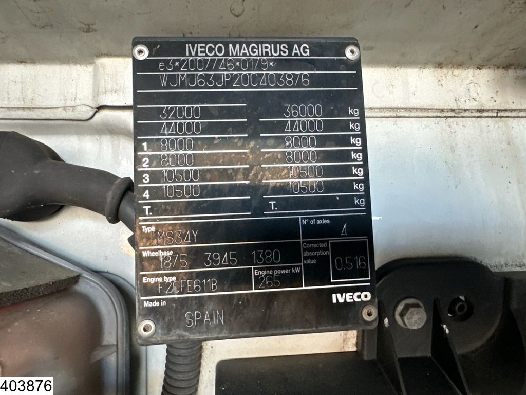 Iveco X-Way 360 8x4, EURO 6, Palfinger, Remote, Steel suspenion