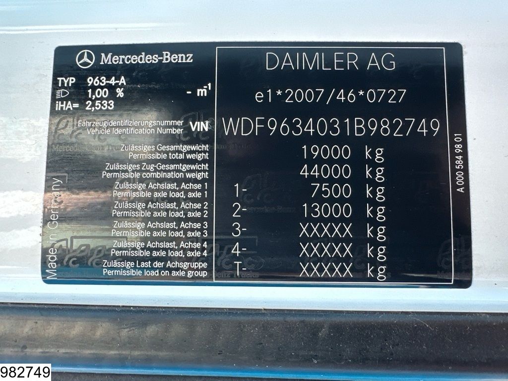 Mercedes Actros 1845 EURO 6, Retarder