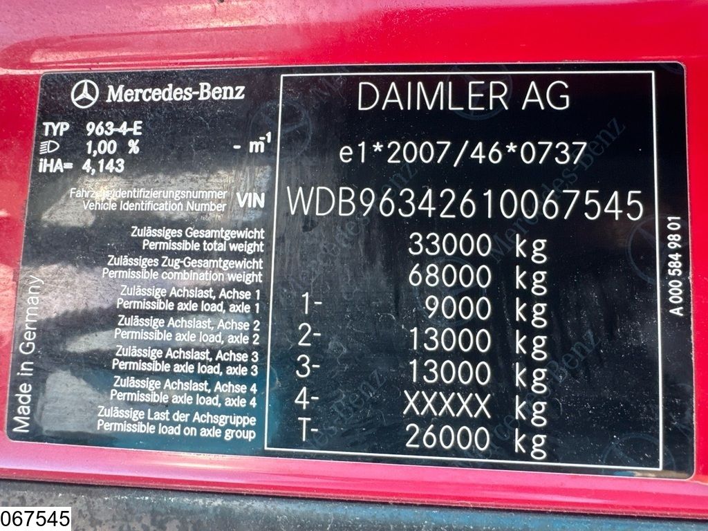 Mercedes Actros 3363 6X4, EURO 6, Retarder