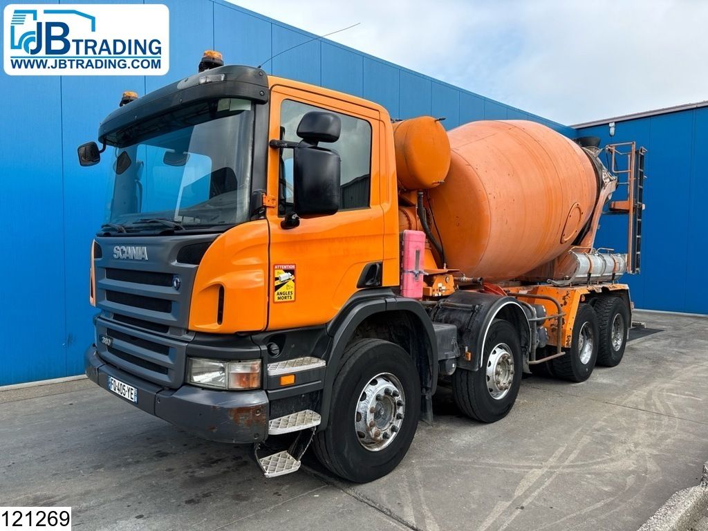 Scania P 380 8X4, Manual, Steel suspension, Stetter 8M3