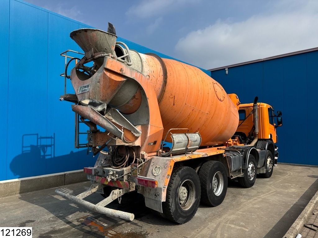 Scania P 380 8X4, Manual, Steel suspension, Stetter 8M3