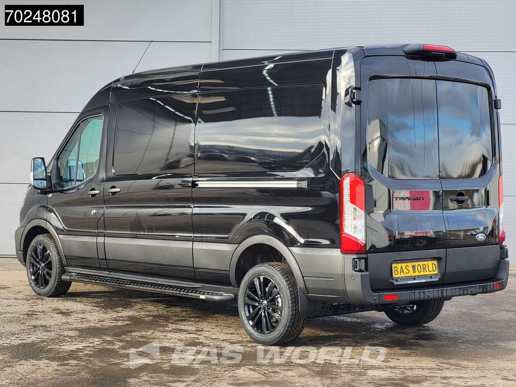 Ford Transit 165pk Automaat Black Edition 2025 model Dubbele schuifdeur L3H2 ACC 360camera Navi CarPlay Xenon Camera 11m3 Airco