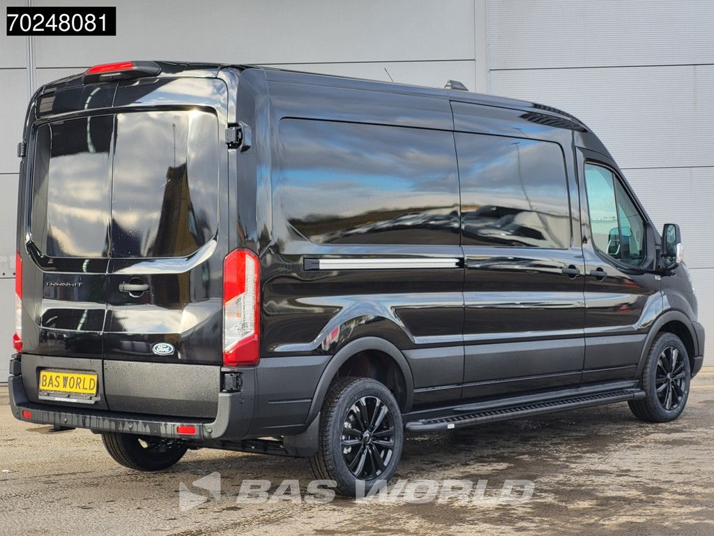 Ford Transit 165pk Automaat Black Edition 2025 model Dubbele schuifdeur L3H2 ACC 360camera Navi CarPlay Xenon Camera 11m3 Airco