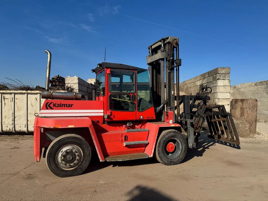 Kalmar Dcd 90-6xl heftruck + stenenklem + aanbouwdelen