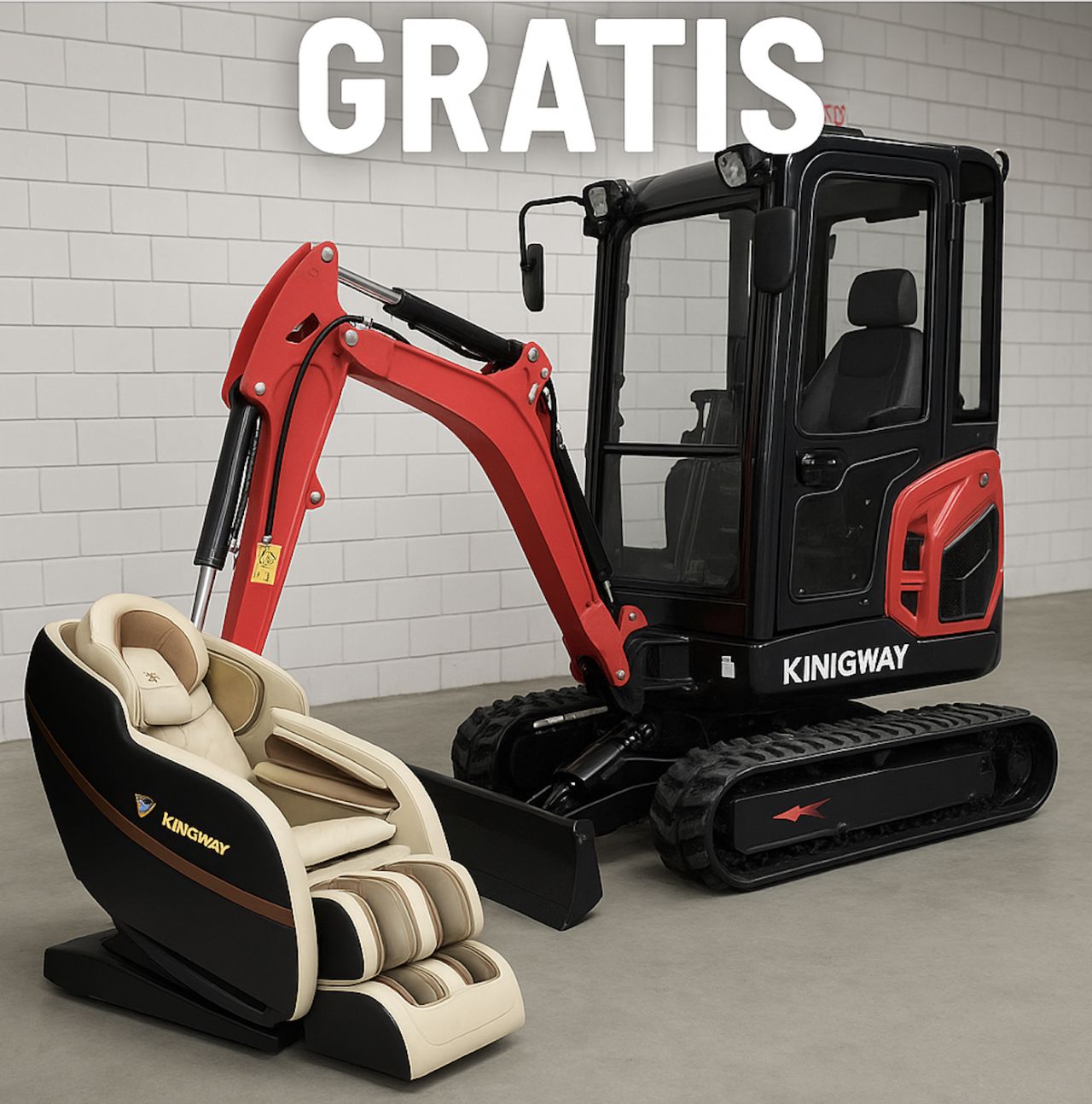 Graafmachine Kingway YAMA S15K met GRATIS MASSAGESTOEL