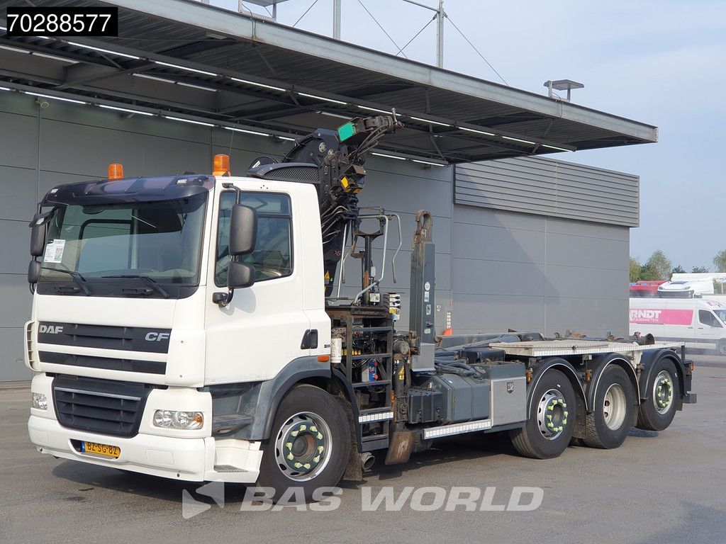 DAF CF85.360 8X2 NL-Truck HIAB 211 E-3 Hipro Crane + Hooklift Lift+steering Axle Automatic Euro 5