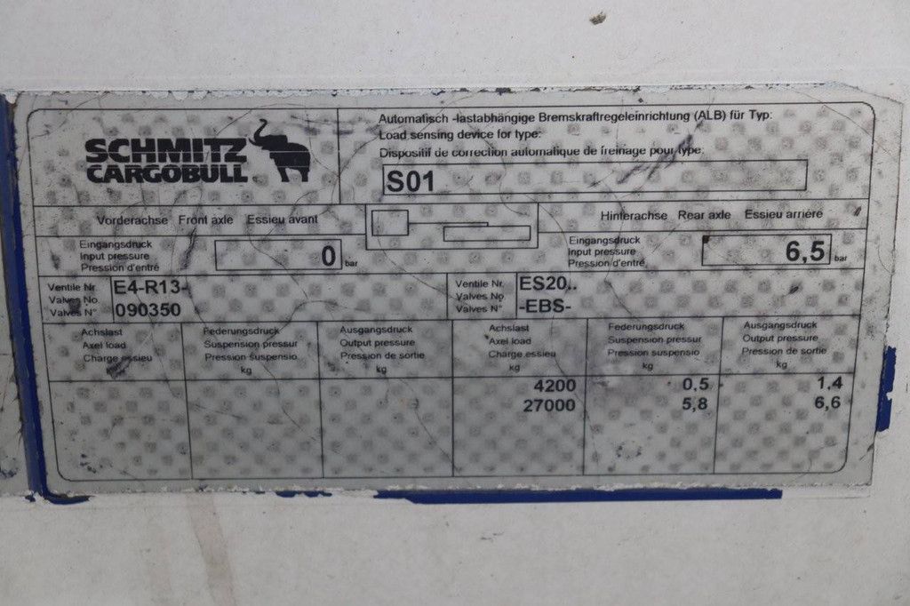 Schuifzeiloplegger Schmitz Cargobull SCS 24/L - 13.62 P E B (S01) 2008