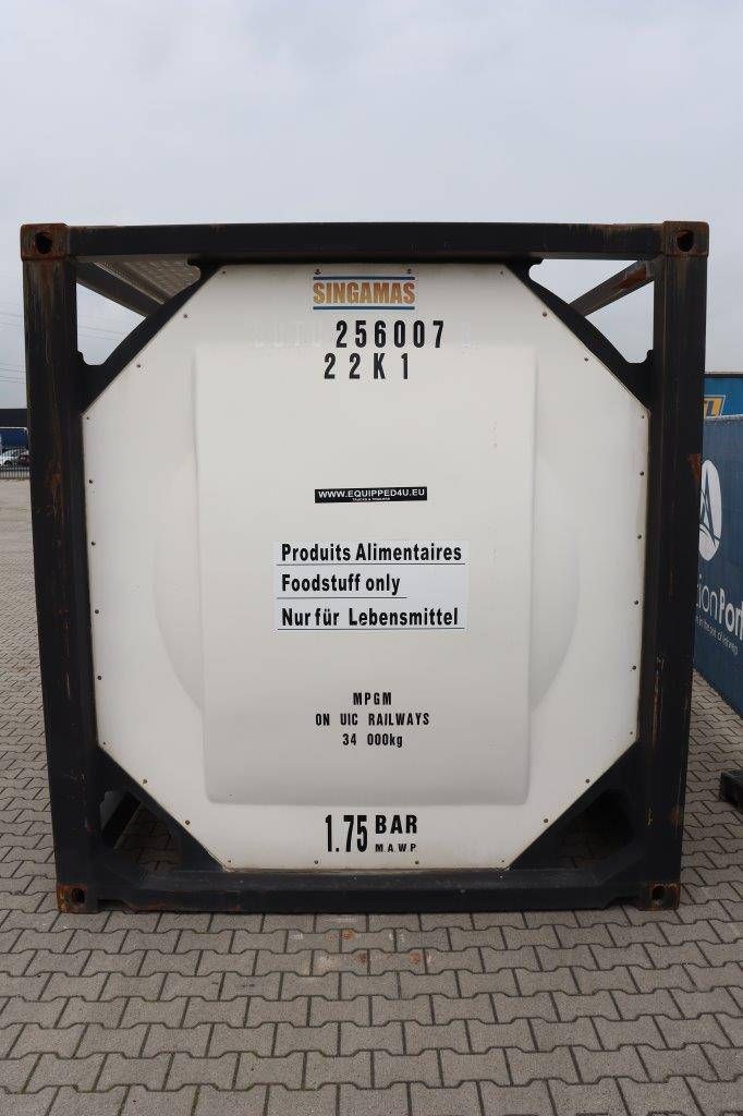 2015 SINGAMAS 20FT ISO-TANKCONTAINER LEBENSMITTELQUALITÄT