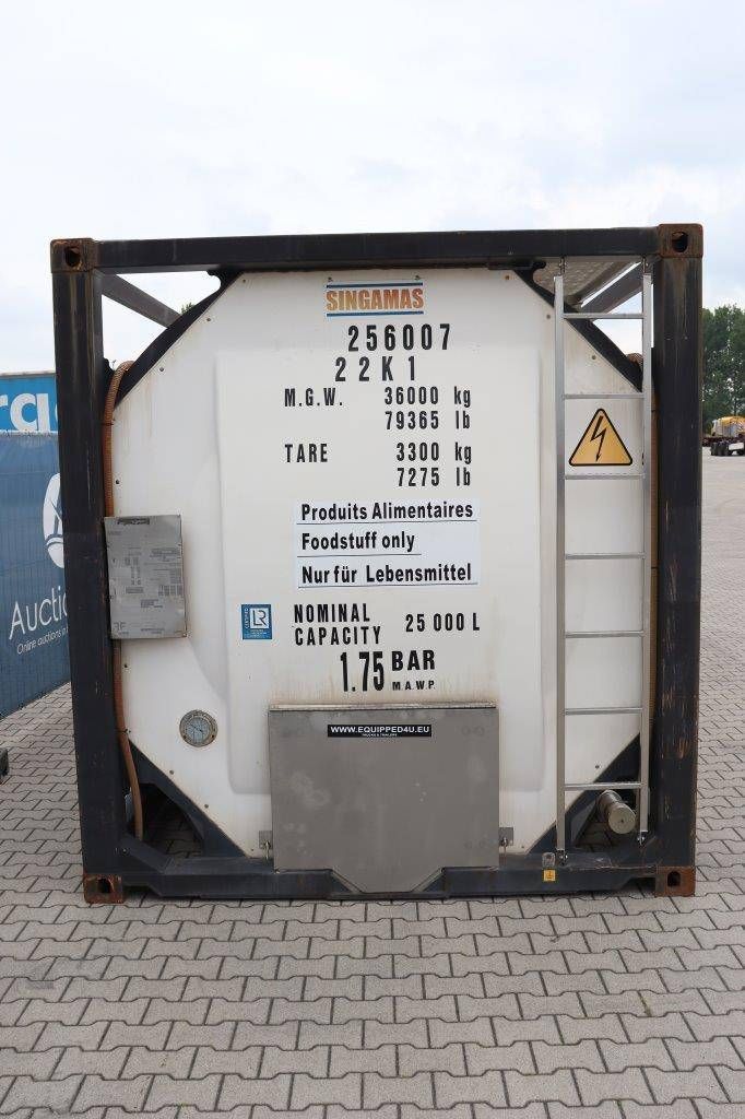 2015 SINGAMAS 20FT ISO-TANKCONTAINER LEBENSMITTELQUALITÄT