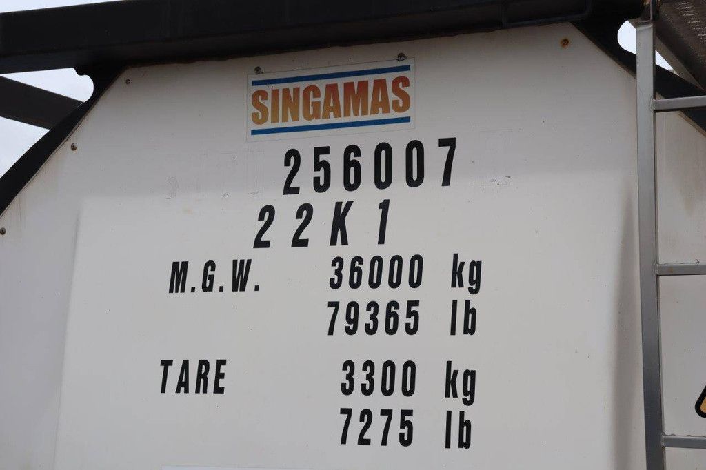 2015 SINGAMAS 20FT ISO-TANKCONTAINER LEBENSMITTELQUALITÄT