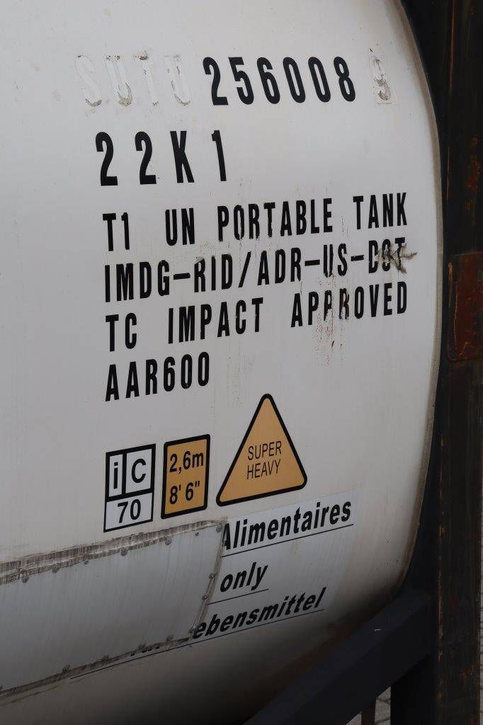 2015 SINGAMAS 20FT ISO-TANKCONTAINER LEBENSMITTELQUALITÄT