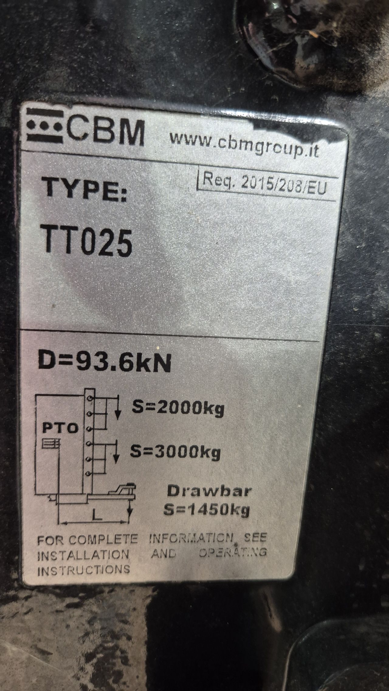 Sauermann CBM Scharmuller trekhaakrail New Holland / Case-IH