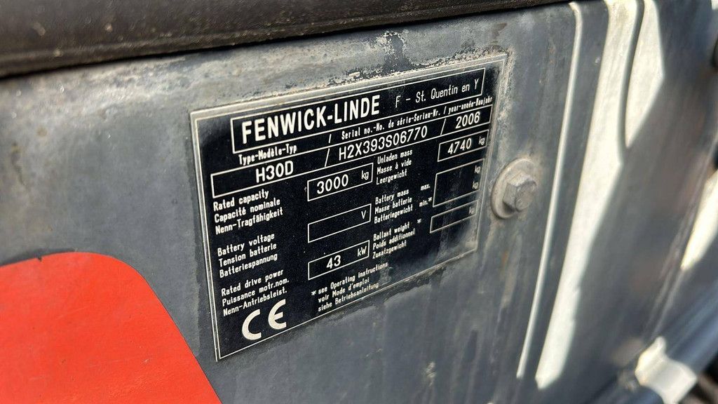 Forklift Fenwick H30D Diesel 3000kg 2006