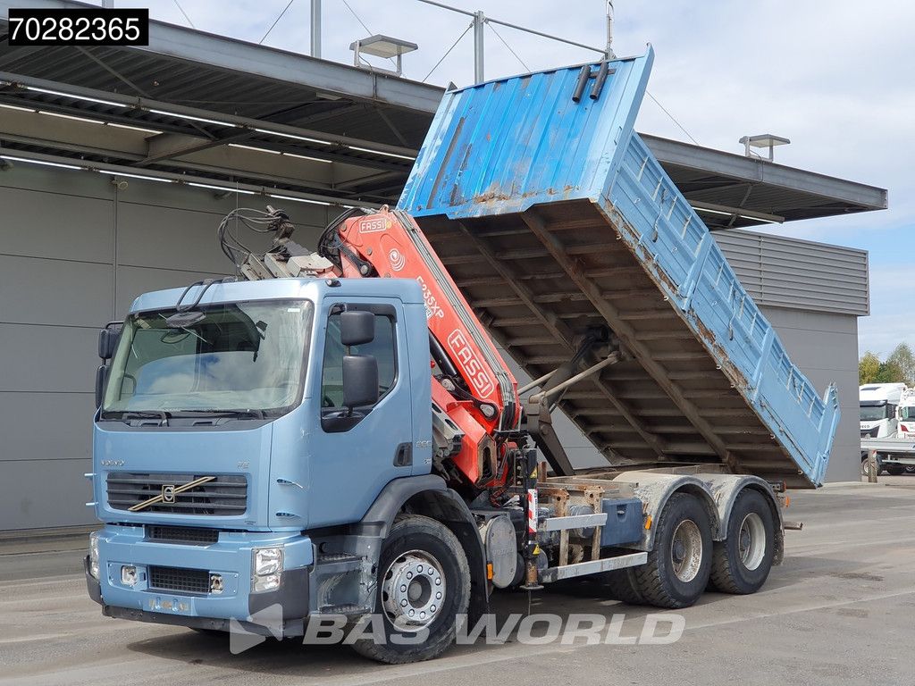 Volvo 904 FE 280 6X4 Fassi F215/235AXP26 Crane 10m3 tipper Big-Axle Manual Euro 4