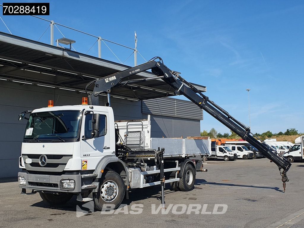 Mercedes Axor Axor 1833 4X2 HIAB XS B-122 HIDUO Crane Kran Manual Steelsuspension Big-Axle Euro 5