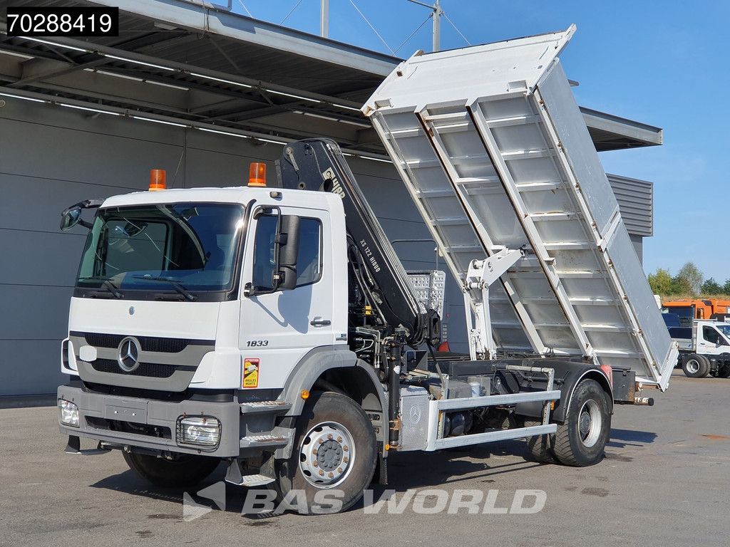 Mercedes Axor Axor 1833 4X2 HIAB XS B-122 HIDUO Crane Kran Manual Steelsuspension Big-Axle Euro 5