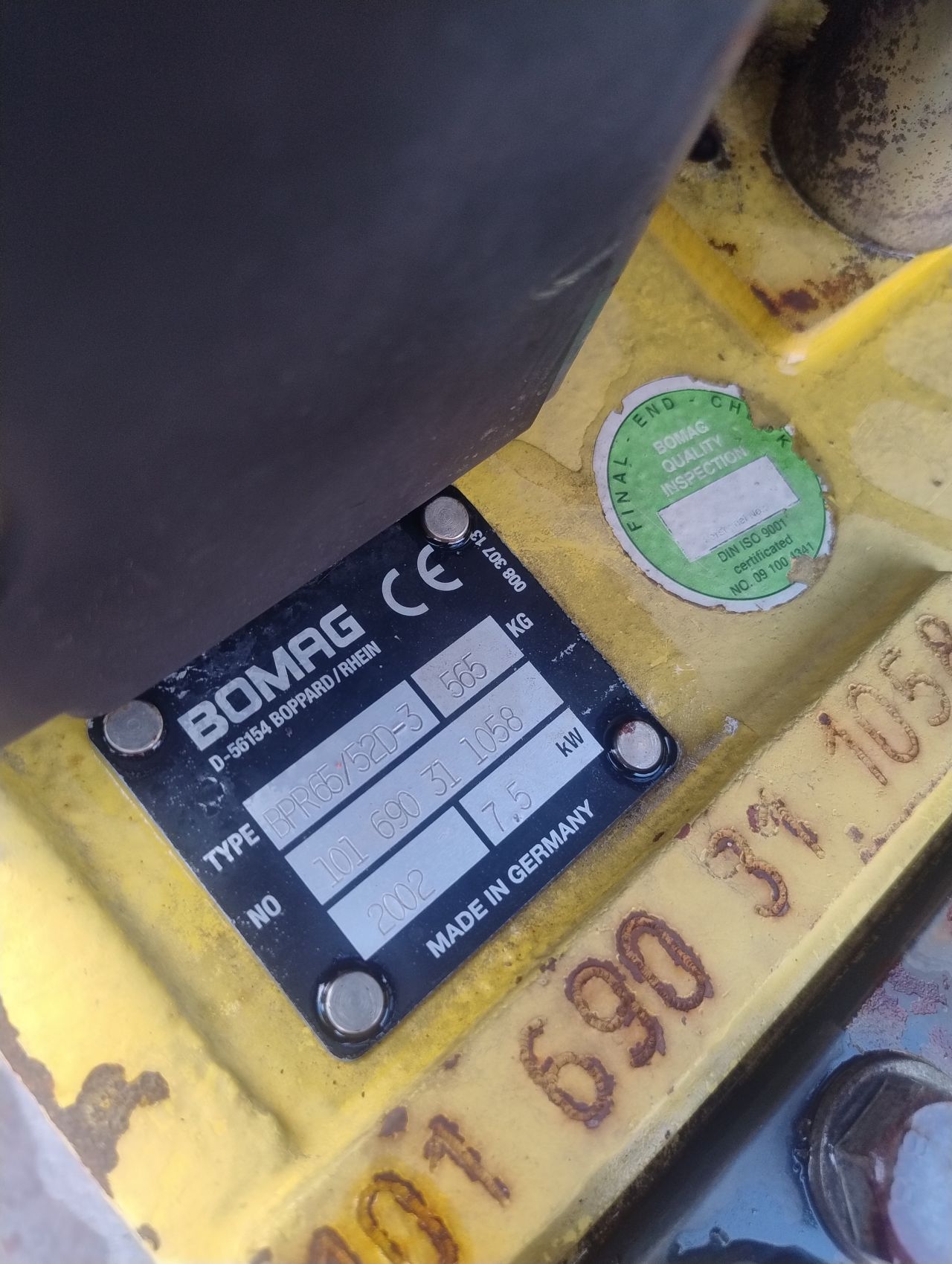Bomag trilplaat 6-8ton