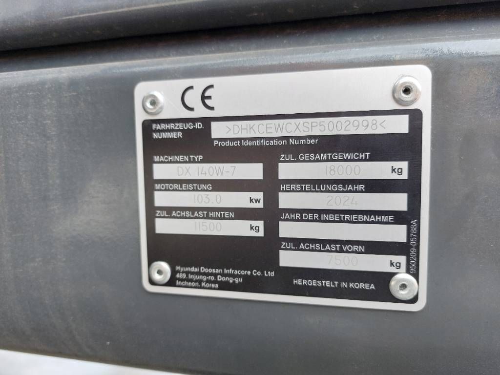 Develon DX 140 W-7