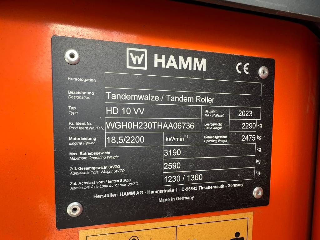 Hamm HD10 VV - NEW