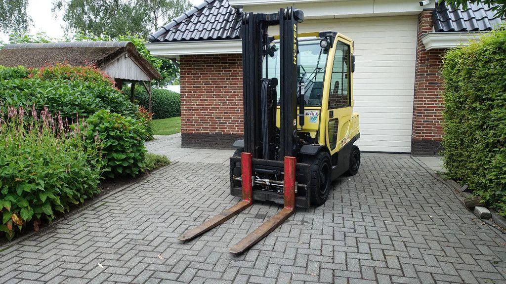Hyster H 3.5 ton LPG Vork versteller en sideshift