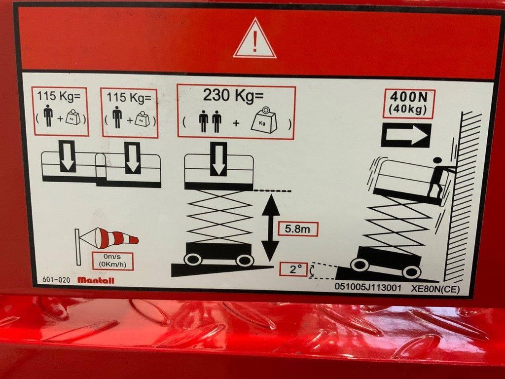 Scissor lift Mantall XE80N Electric 230kg 7.8m 2023 New