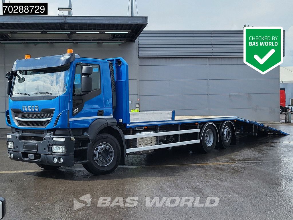 Iveco X-Way 420 6X2 Machine transporter Hydraulic Ramp Lift+steering axle ACC Euro 6