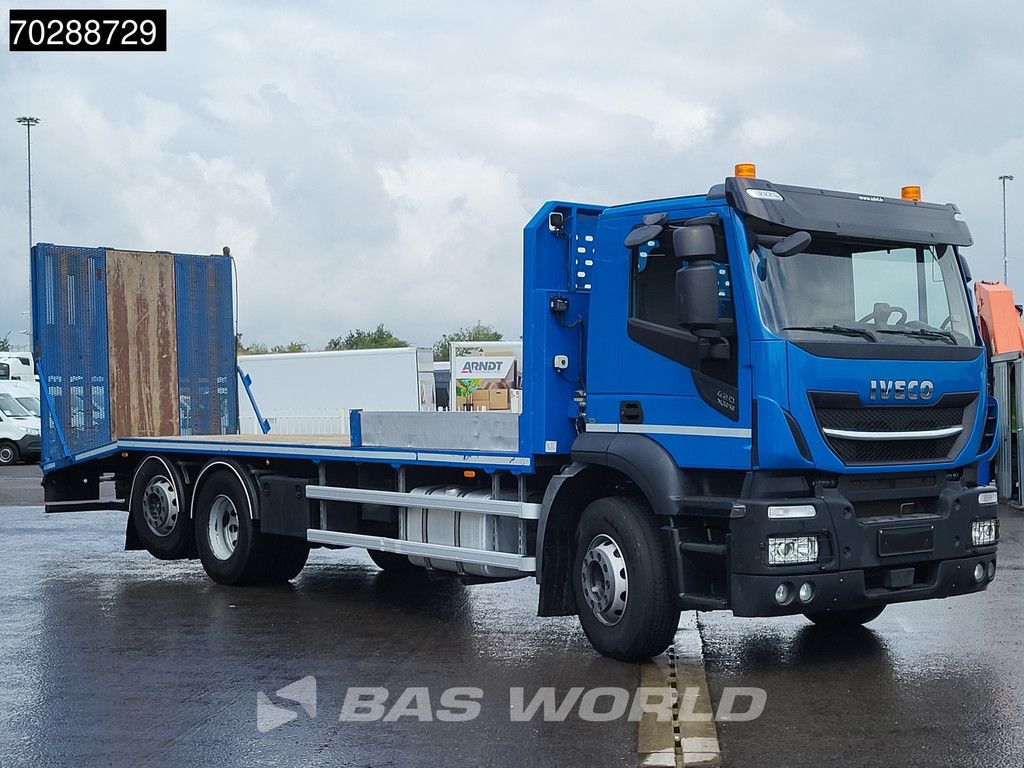 Iveco X-Way 420 6X2 Machine transporter Hydraulic Ramp Lift+steering axle ACC Euro 6