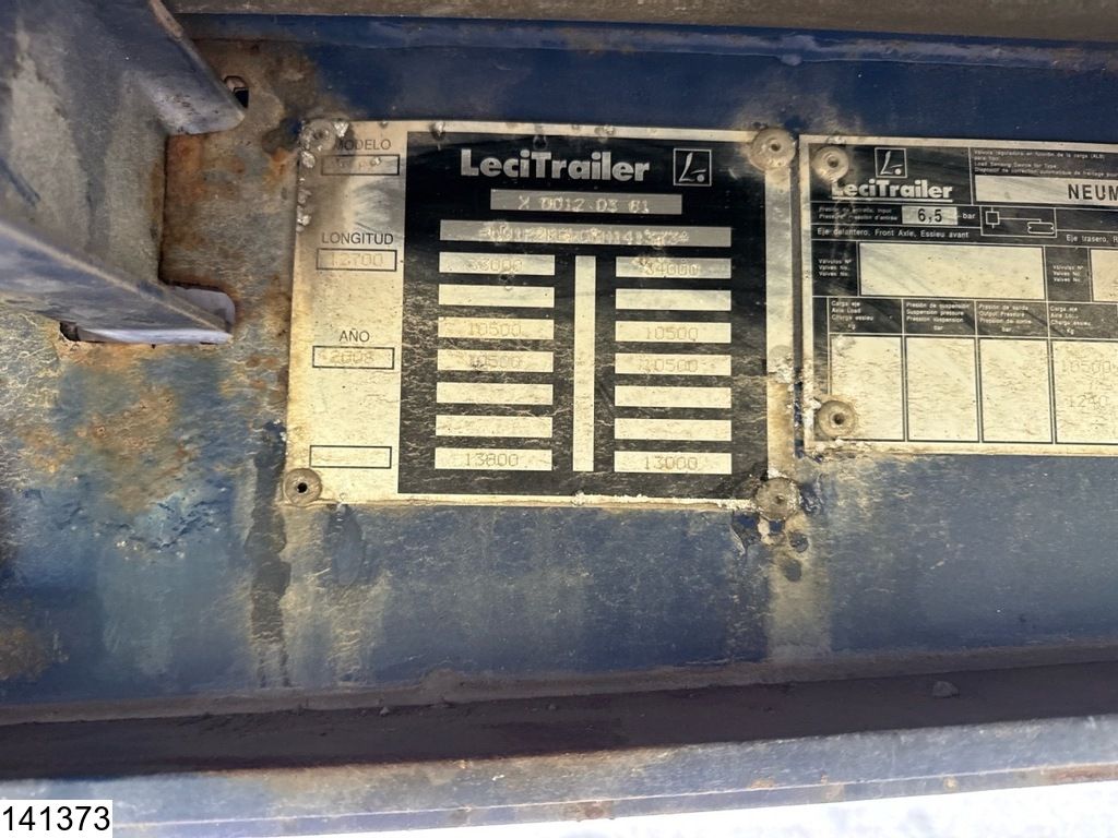 Lecitrailer open laadbak