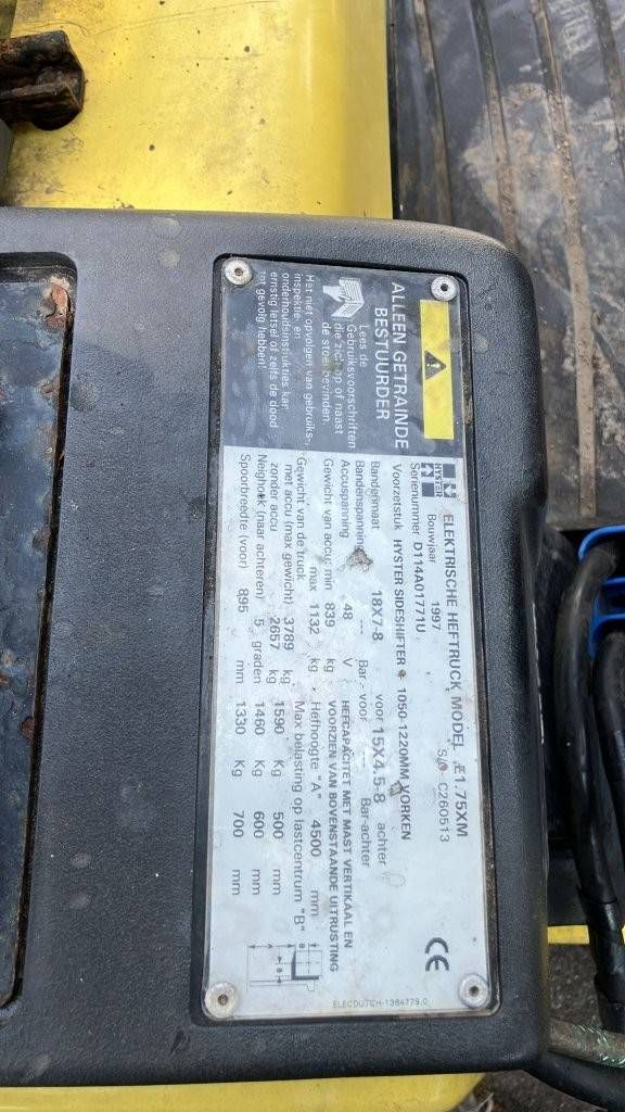 Gabelstapler Hyster E1.75XM Elektro 1750kg 4,5m 1997