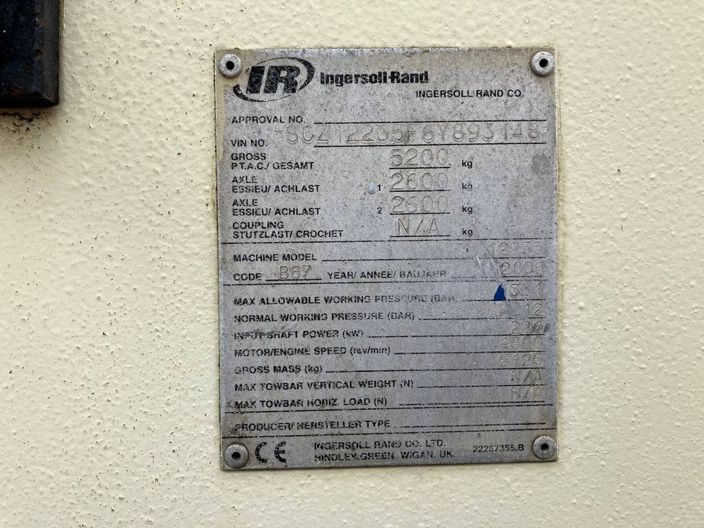 Compressor Ingersoll Rand 12/235 Diesel 2006