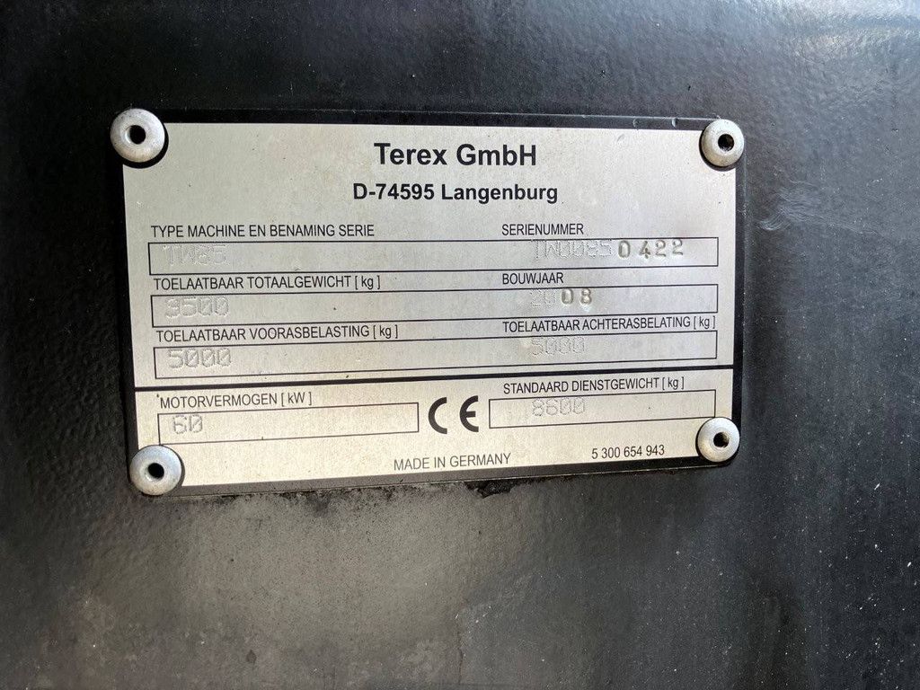 Wielgraafmachine Terex TW85 Diesel 2008