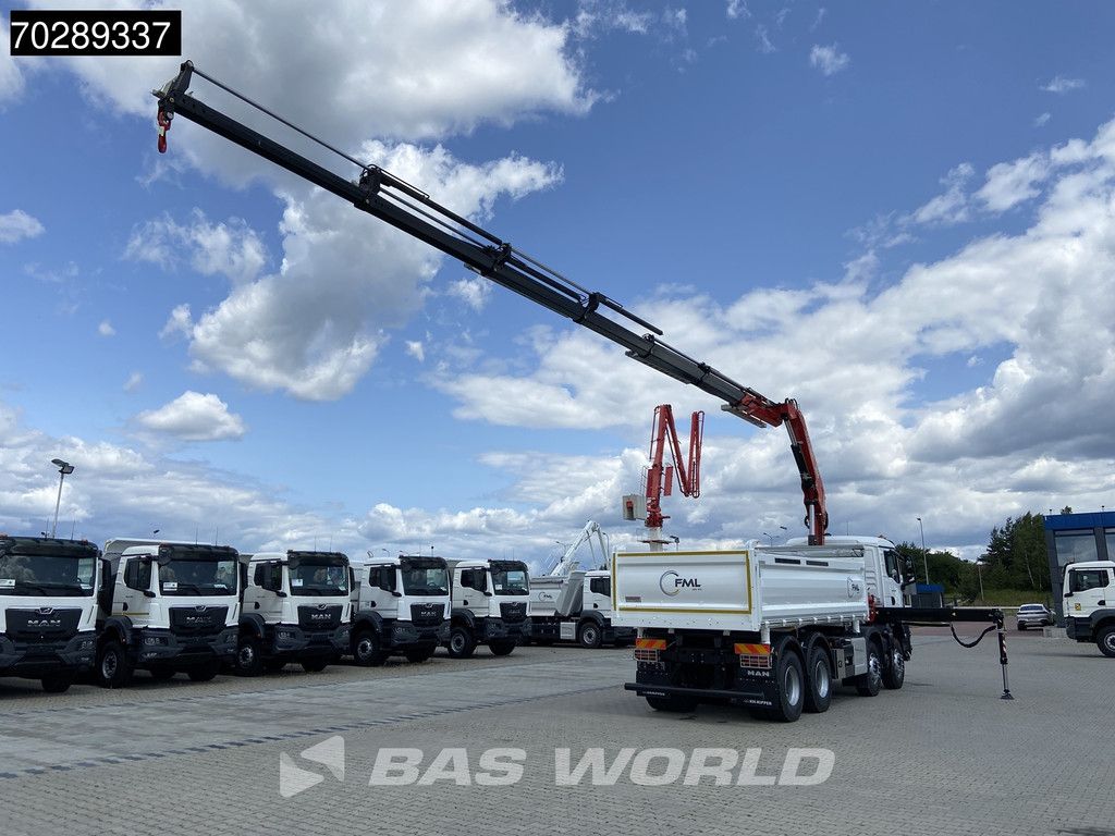 MAN TGS 35.440 8X4 NEW! Fassi F275.026 Kran Crane 13m3 3-Sided Tipper Big-Axle Euro 6