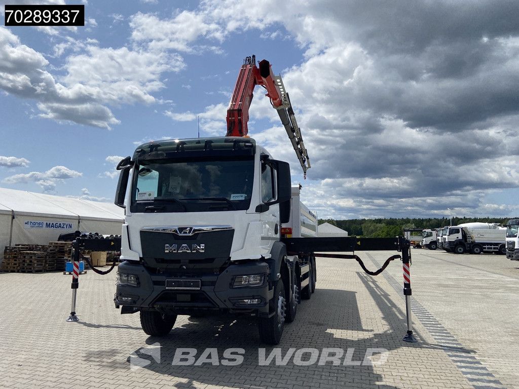 MAN TGS 35.440 8X4 NEW! Fassi F275.026 Kran Crane 13m3 3-Sided Tipper Big-Axle Euro 6