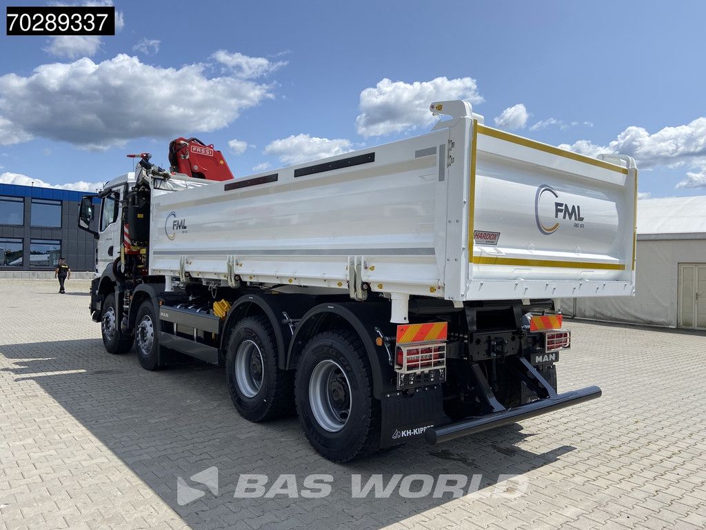MAN TGS 35.440 8X4 NEW! Fassi F275.026 Kran Crane 13m3 3-Sided Tipper Big-Axle Euro 6