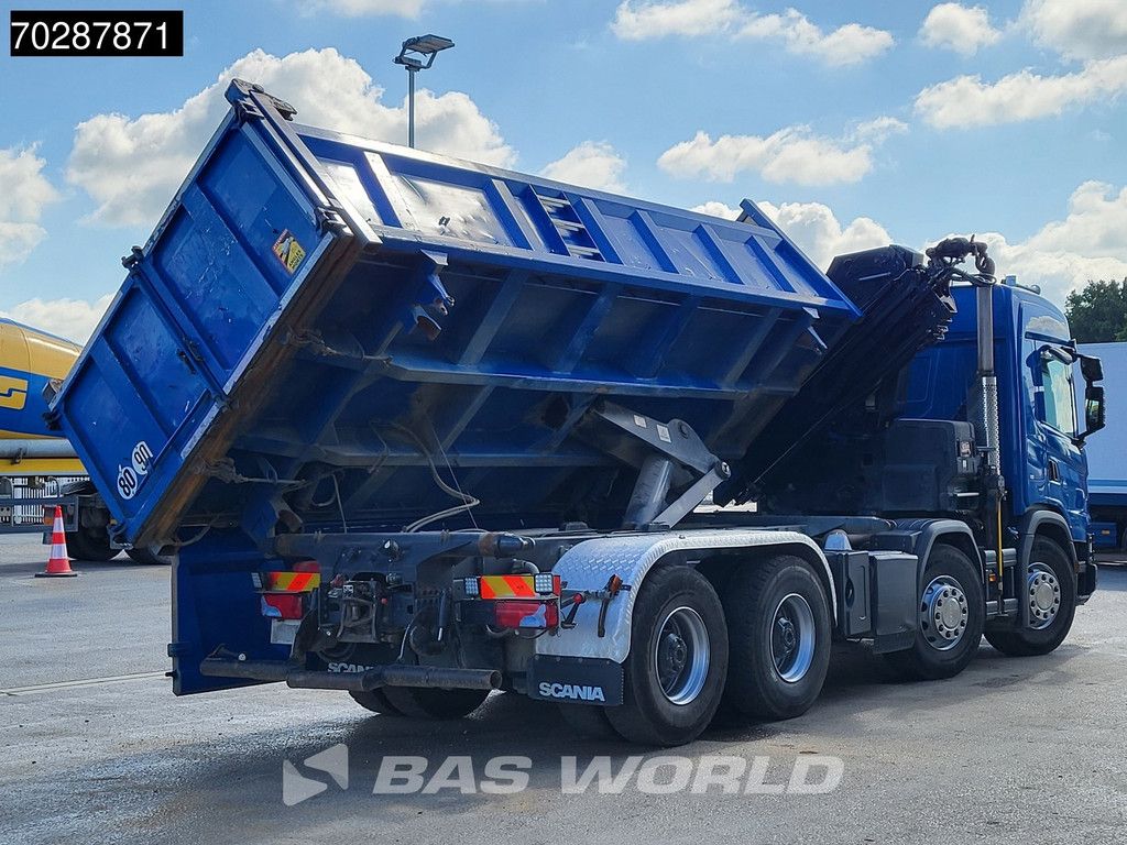 Scania G500 8X4 Hiab X-HIDUO 228 E-3 Crane Retarder Big-Axle Josset Menguy Tipper 14m3 Euro 6