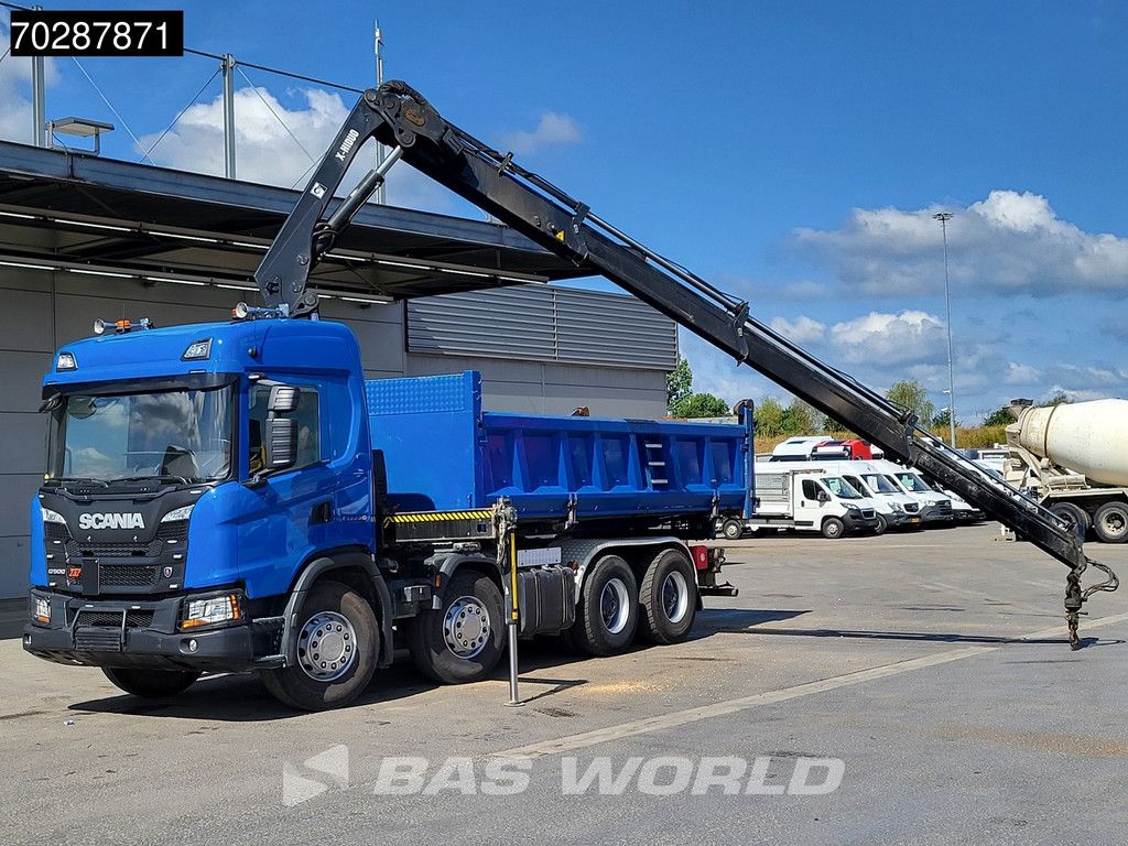 Scania G500 8X4 Hiab X-HIDUO 228 E-3 Crane Retarder Big-Axle Josset Menguy Tipper 14m3 Euro 6