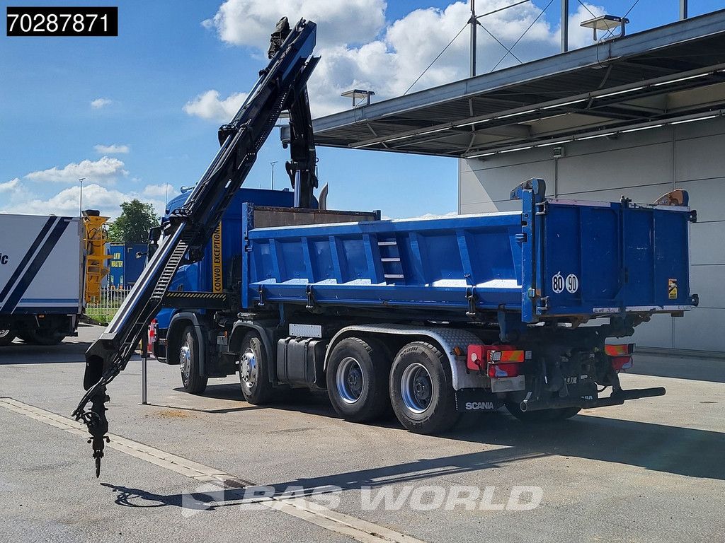 Scania G500 8X4 Hiab X-HIDUO 228 E-3 Crane Retarder Big-Axle Josset Menguy Tipper 14m3 Euro 6