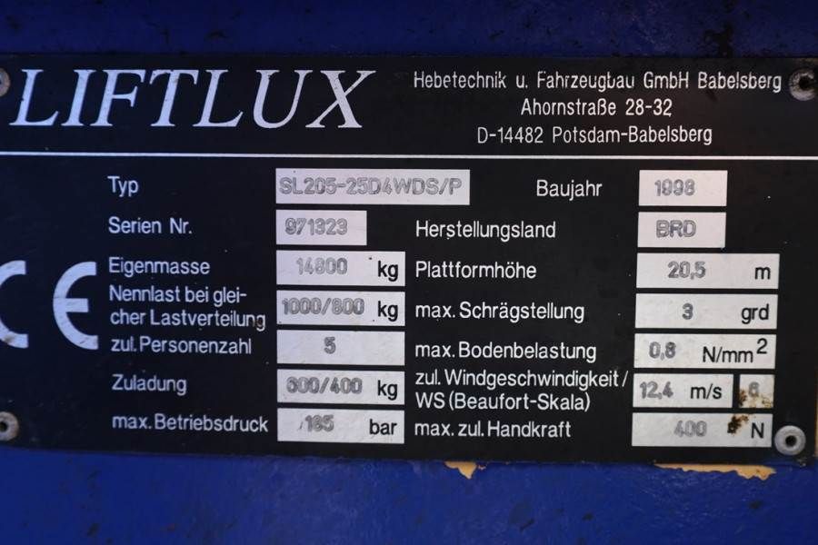 Liftlux SL205-25D4WDS/P Diesel, 4x4 Drive, Hydraulic Deck